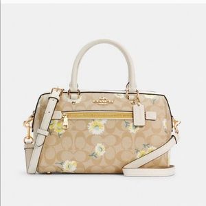 Coach Signature Rowan Satchel Daisy Print